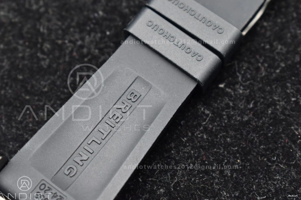 Rubber Bezel Dial Superocean 1:1 Automatic Black Best A2824 44 on Black Edition Black Strap TF 0406